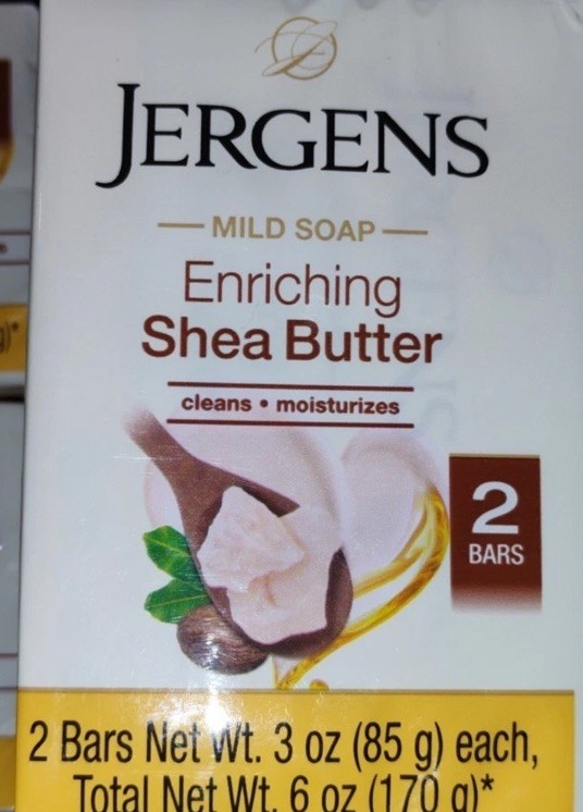 Jergens Enriching Shea Butter 2 Pack Mild Soap, Lot of 5 (10 Total Bars)