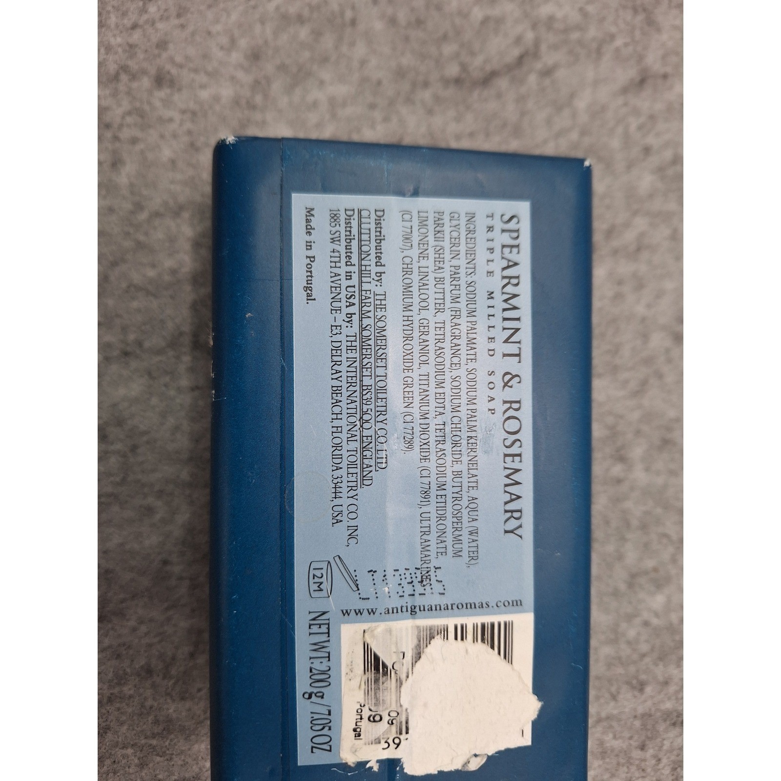 Aromas Artesanales De Antigua Spearmint Rosemary Triple Milled Soap 7.05 Oz