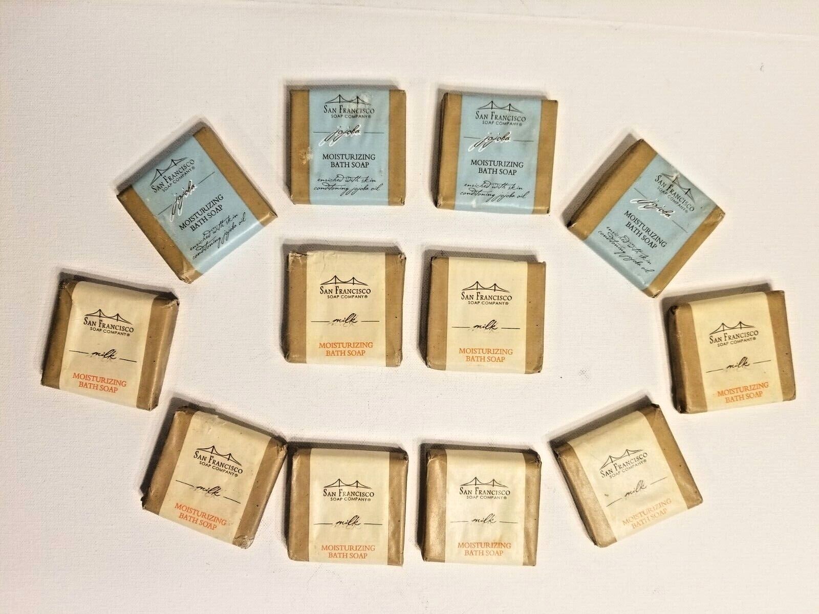 Lot 12 San Francisco Soap Company Milk Jojoba Moisturizing Bath Soap Travel Size