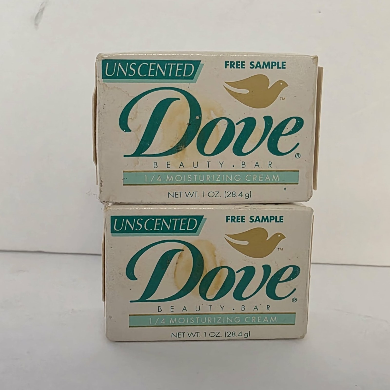 Vintage Dove 1/4 Moisturizing Cream Soap White Travel Size Lot NEW NOS