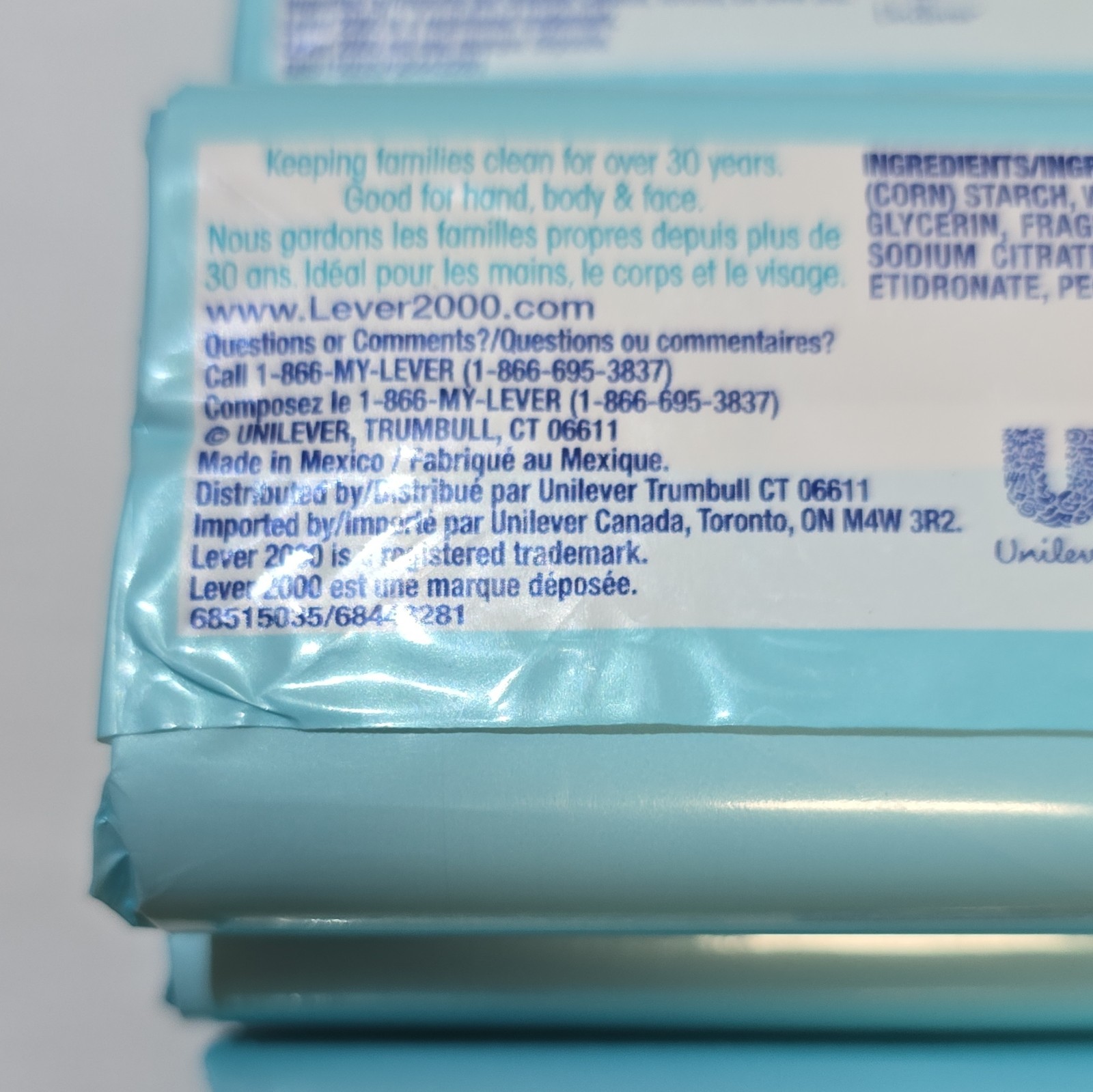 Lever 2000 3X Lot Original Feel Refreshingly Clean Bar Soap Boxed, 4 Oz