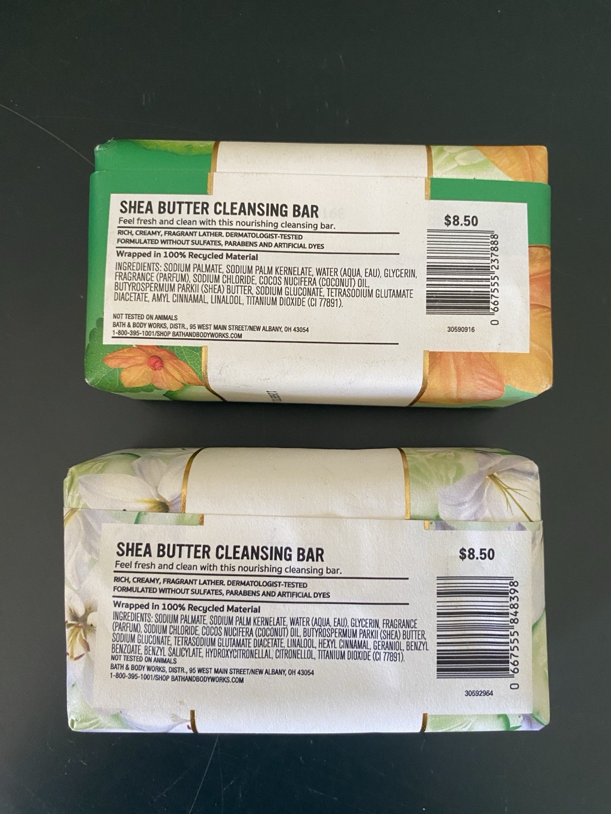 Bath & Body Works Cucumber Shea Butter Cleansing Bar Soap Lot of 2 – New