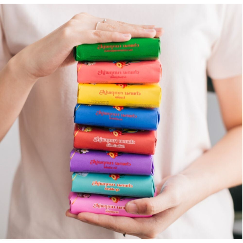 Thai Herbal Soap Parrot Botanical Bar Bath Body Skin 55g X 5 colors /5pcs /Set
