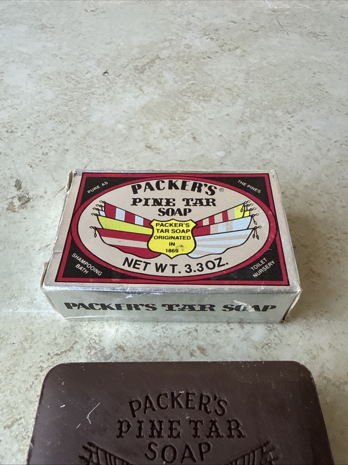1970’s-80’s Vintage Packer’s Pine Tar Soap, 3.3 Oz., New In Box!
