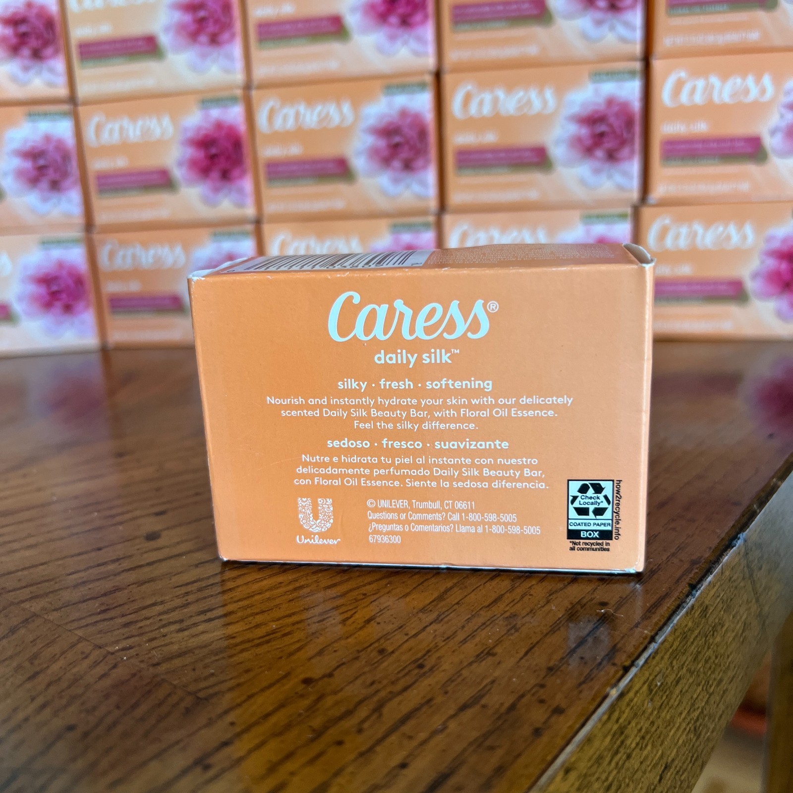 12 Bars Caress Daily Silk Soap White Peach Orange Blossom 3.15oz