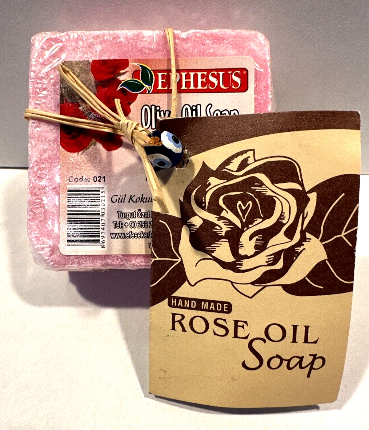 Ephesus Olive Oil Soap 4 oz. Hand Made With Rose Extract Oil From Aegean Region