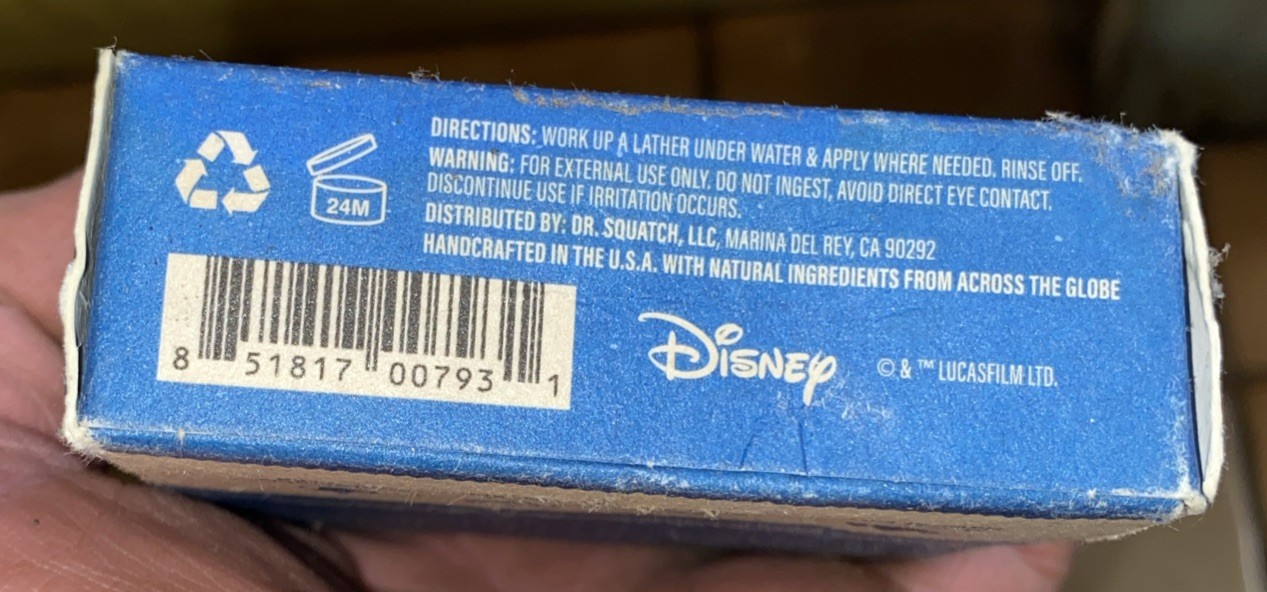 1 Bar of Dr. Squatch Only Hope Soap – Star Wars Limited Edition Zero Grit