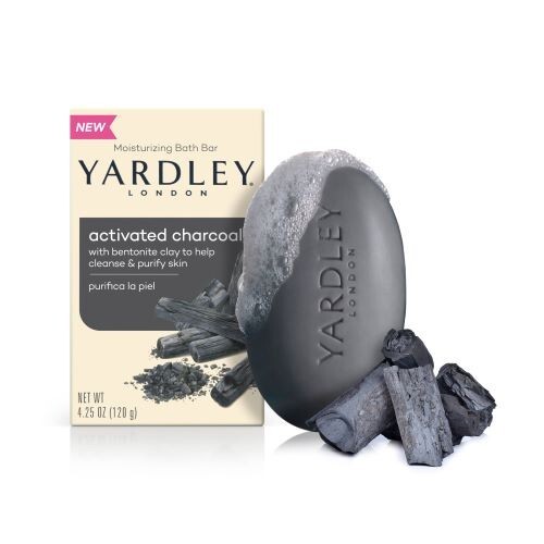 Yardley London Activated Charcoal Soap Bars Bentonite Clay Deep Cleanse 4 PACK