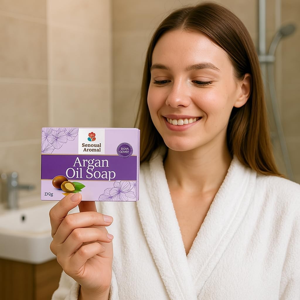 Argan Oil Soap Bar for Face & Body Moisturizing Cleanser Glow for All Skin Types