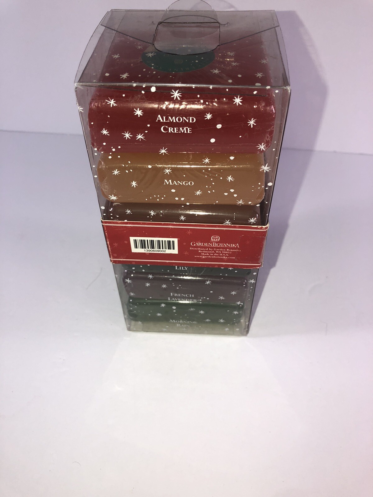 Garden Botanika 6 Soap Bars Aromatic Original Bar Mango Almond Creme