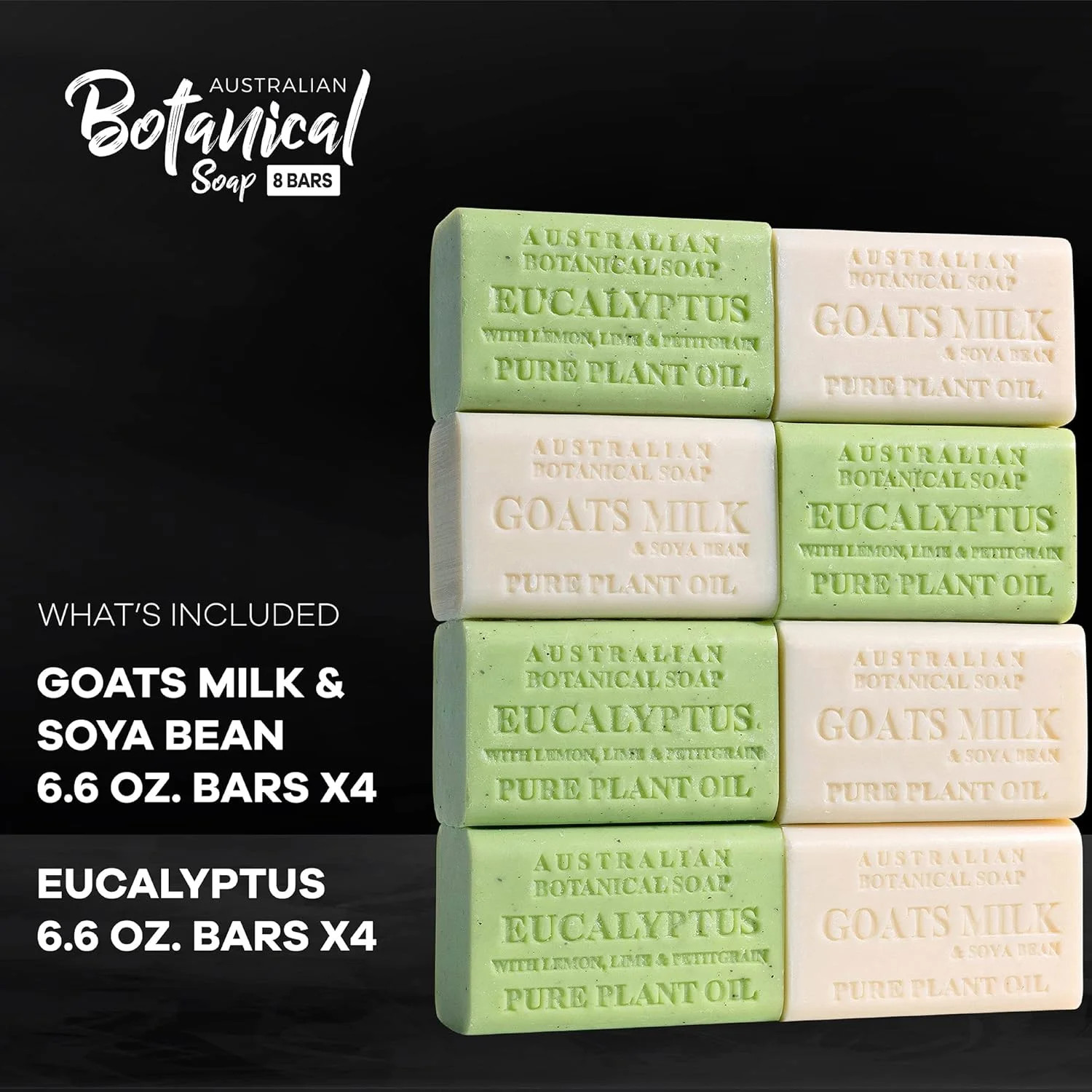 Australian Botanical Men’s Soap Bars, Duo Pack Luxury Body and Beard Bars, Eucal