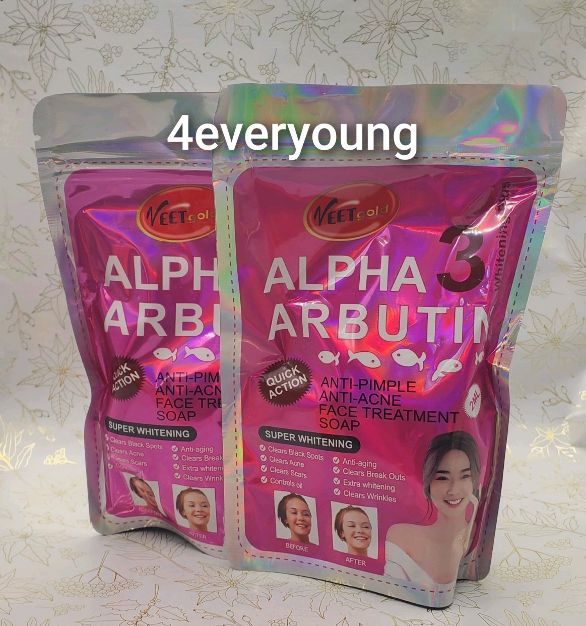 Veet Gold ALPHA ARBUTIN Anti Pimple,Anti Acne &Face Soap 💯% Effective