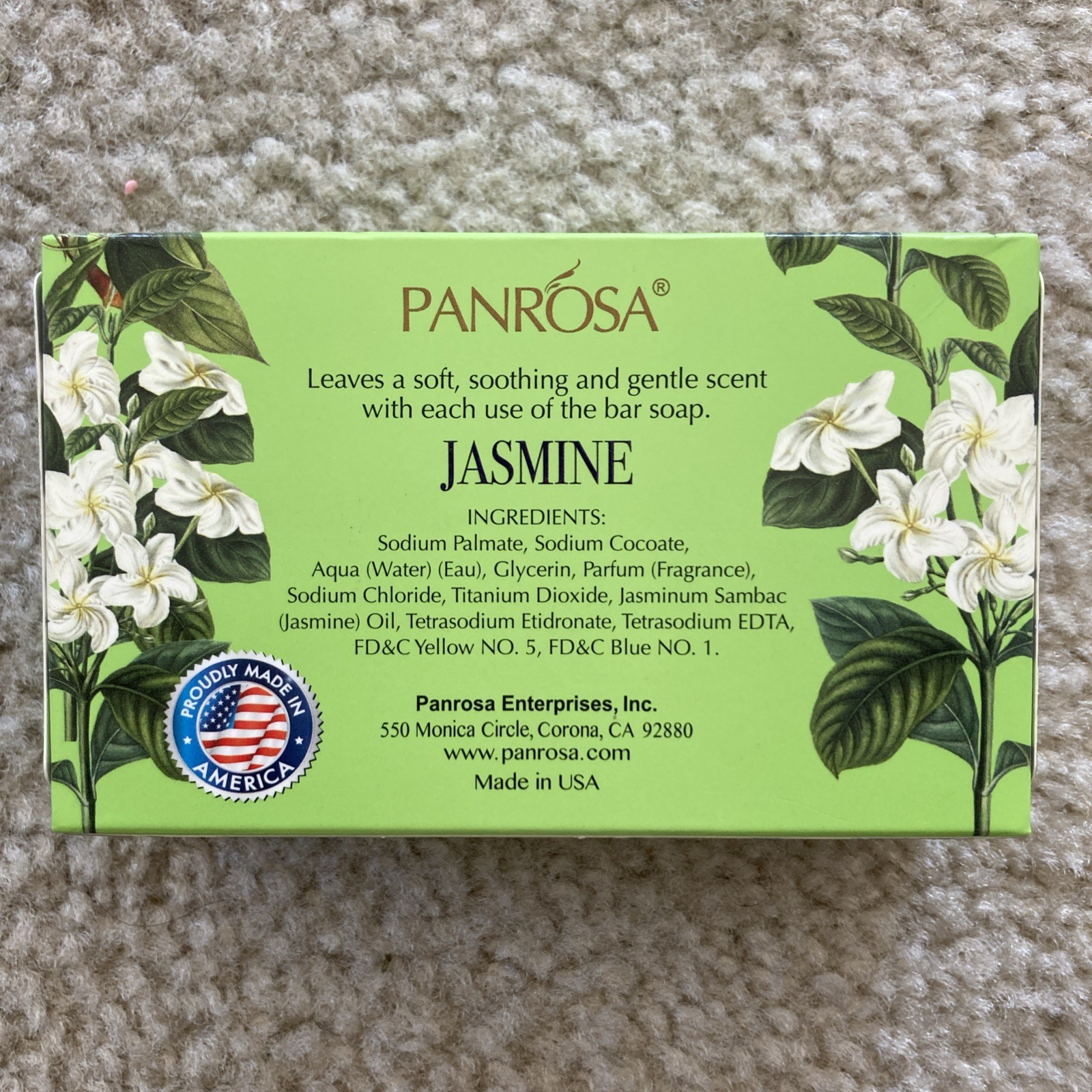 Panrosa Jasmine Essential Oil Bar Soap