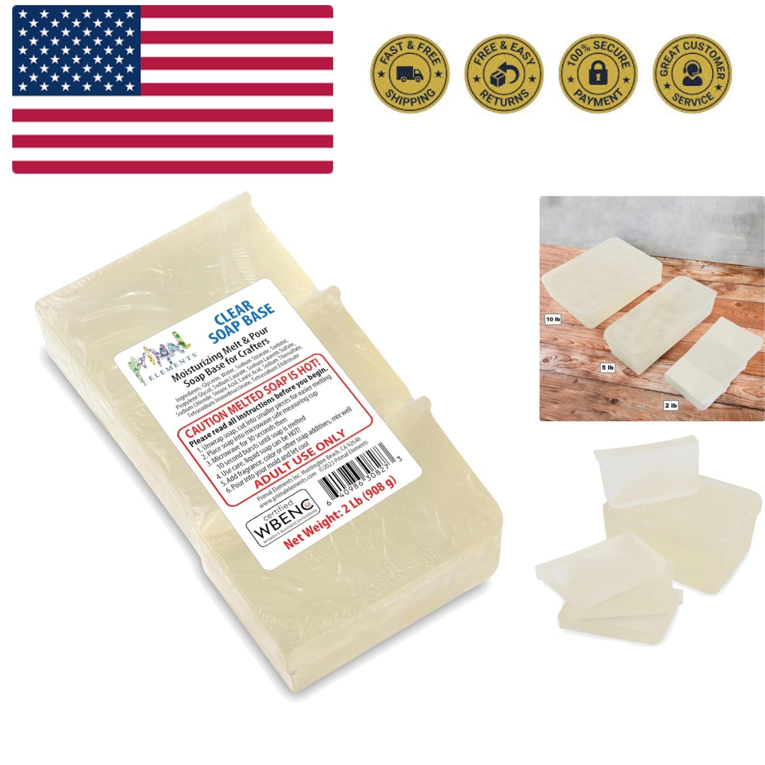Clear Soap Base – Moisturizing Melt and Pour Glycerin Soap Base for Crafting …