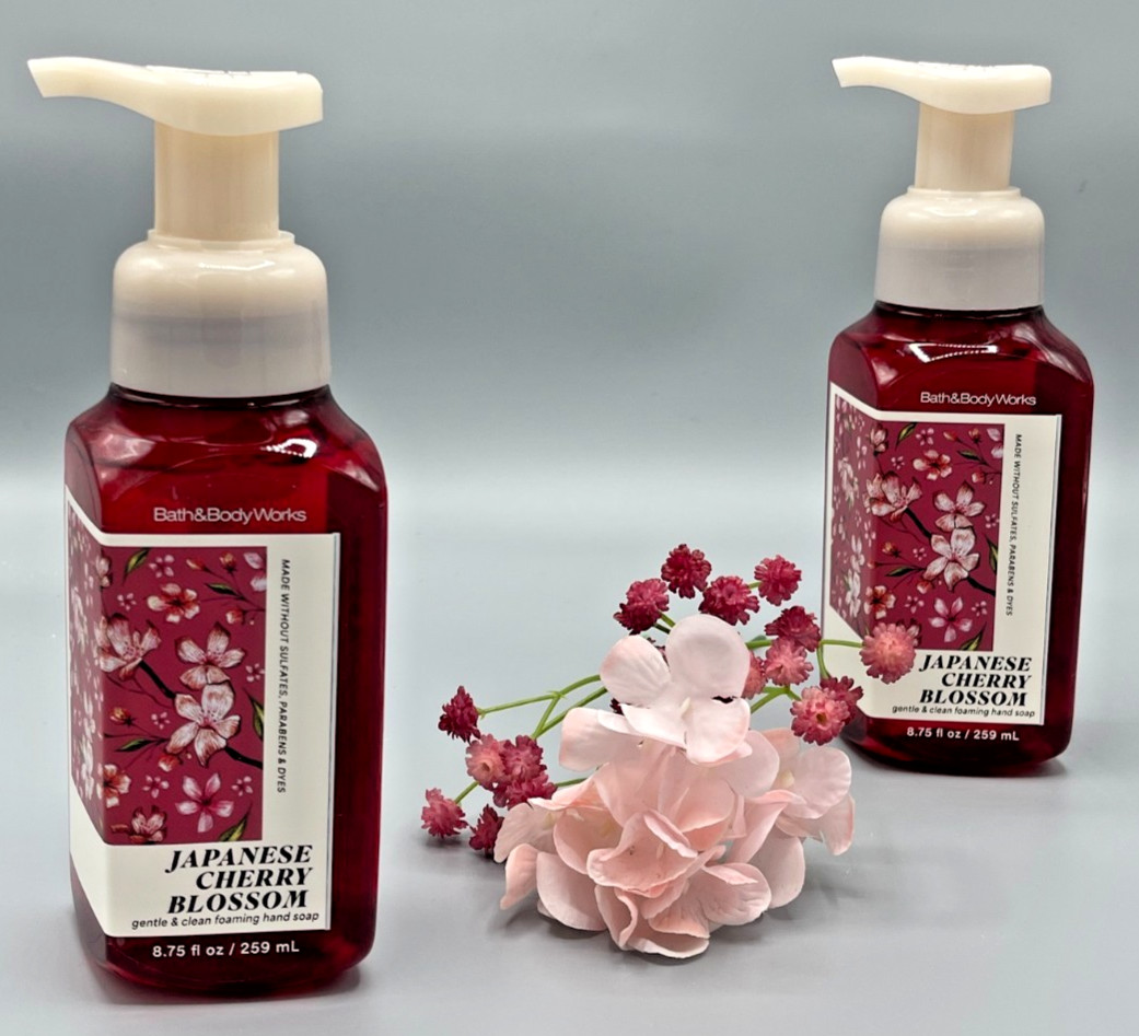 Bath & Body Works Japanese Cherry Blossom Hand Soap Lot 2 GENTLE & CLEAN