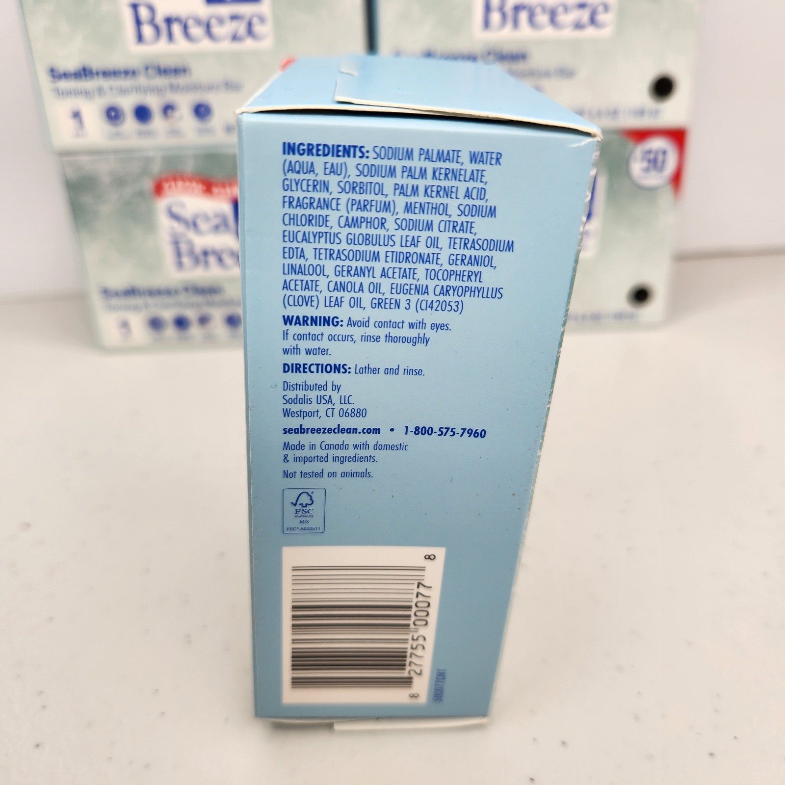 8 Sea Breeze Classic Clean SeaBreeze Clean Toning Clarifying Moisture Bar 6.5oz