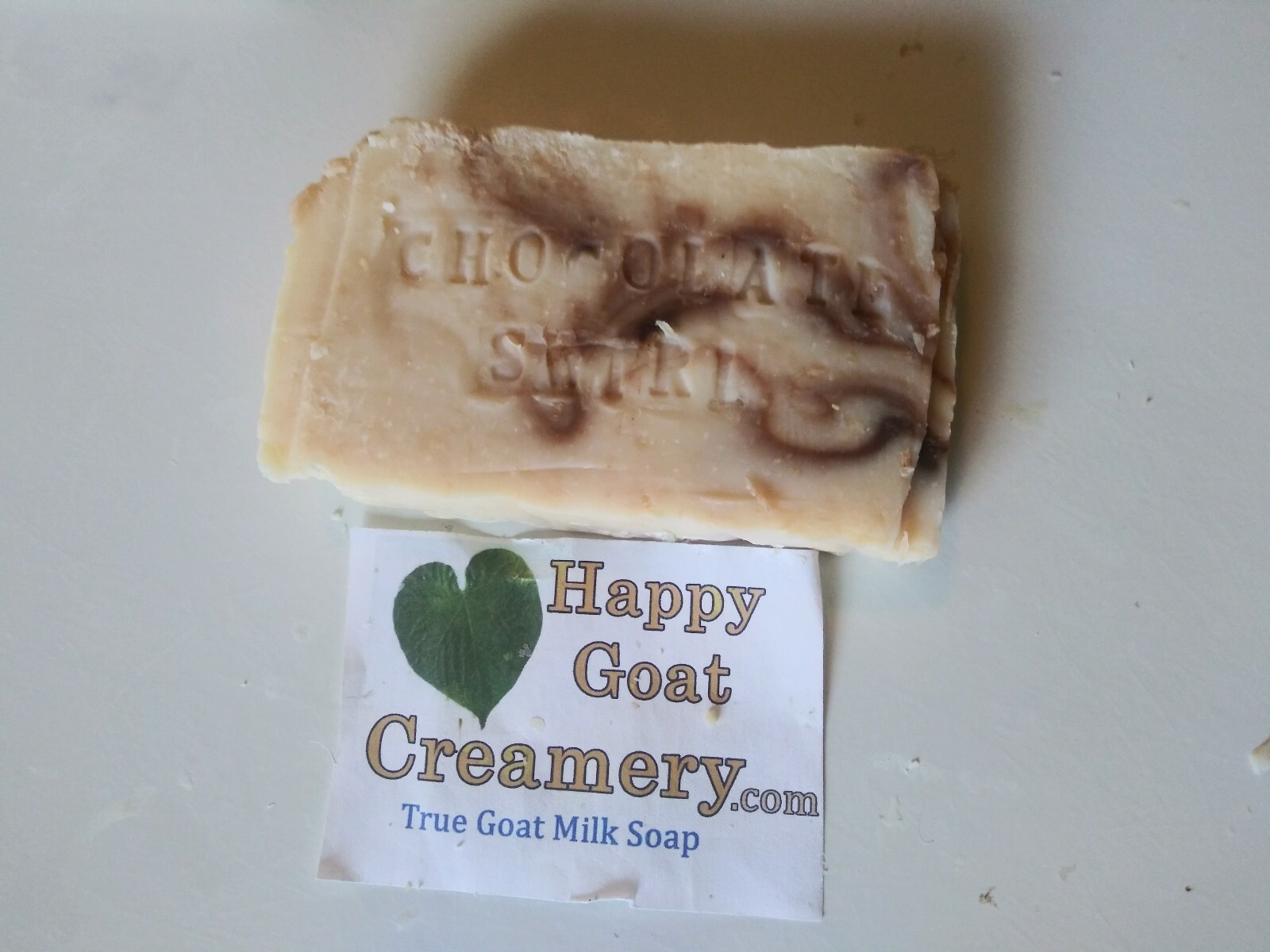 10 BARS RAW GOAT MILK SOAP HAPPY GOAT CREAMERY CHOCOLATE SWIRL COCOA BUTTER