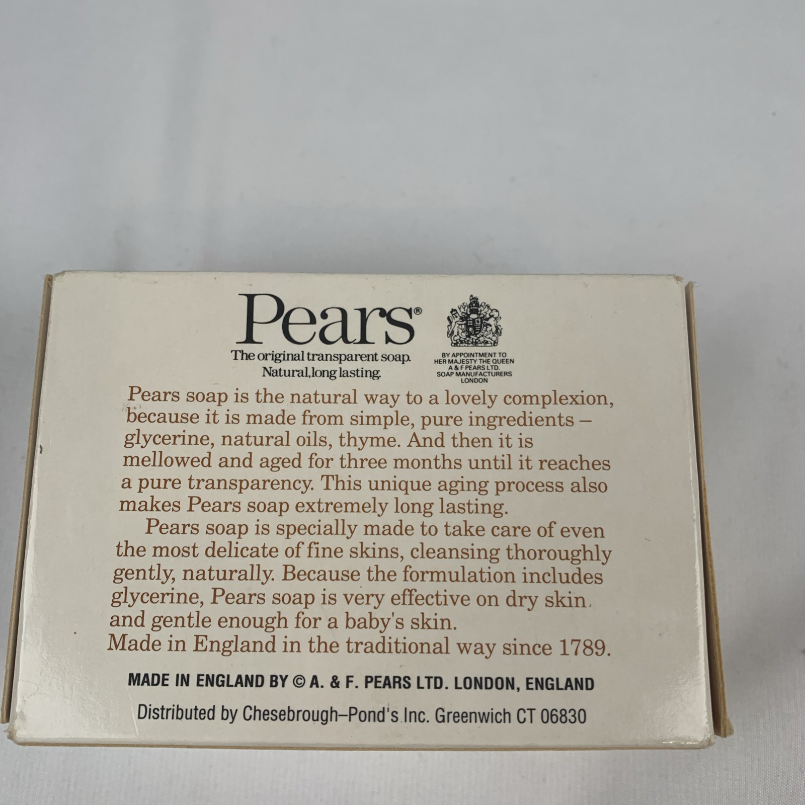 Vtg Bath Size Pears Transparent Soup NIP Original Price Sticker From Osco 4.4 Oz