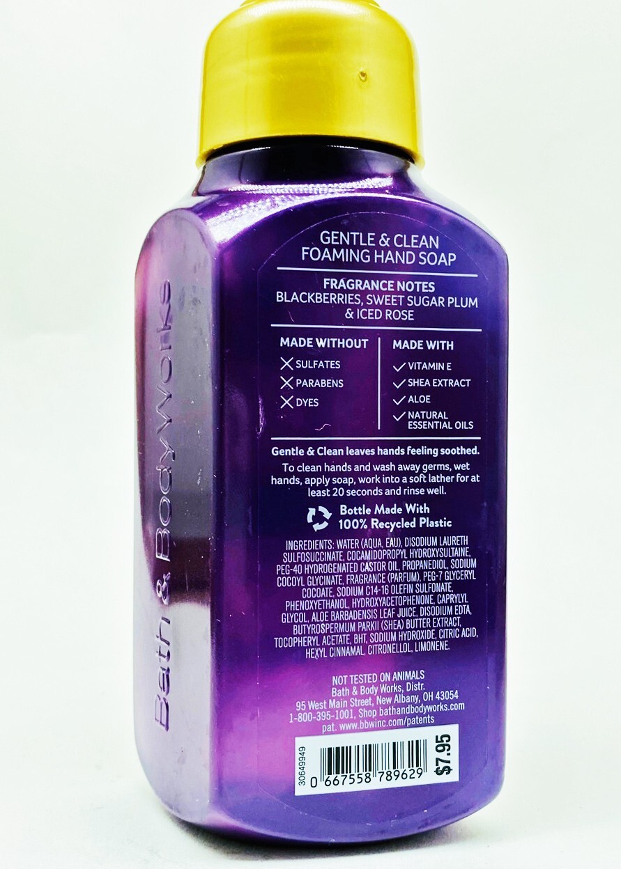 5 Bath Body Works SUGAR PLUM ROSE Gentle Clean Foaming Hand Soap 8.75 oz