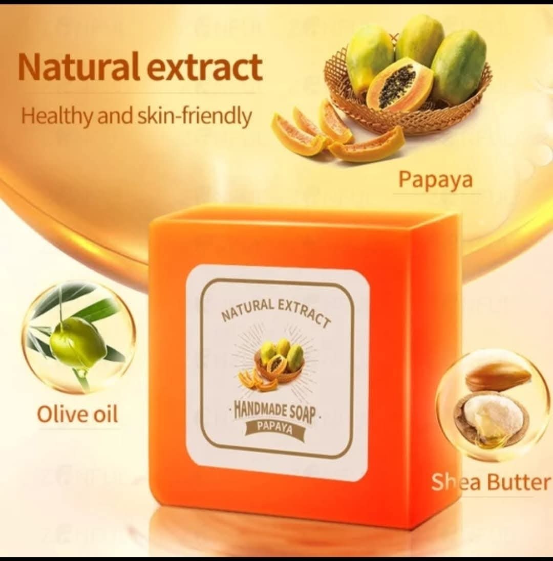 7pcs Natural Extract Handmade Soap 100g Aloe Lavender Papaya Charcoal Lemon