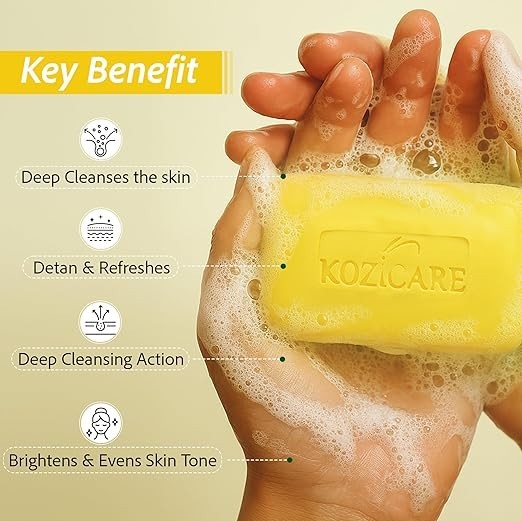 Kozicare Skin Lightening Soap 75 gm Enriched with Lemon & Tea Tree(Pack of 3)