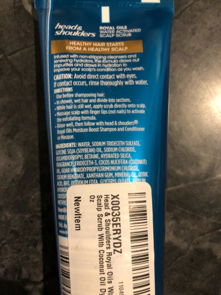 Lot of 5 Head & Shoulders Royal Oils Water Activated Scalp Scrub w/Coconut Oil