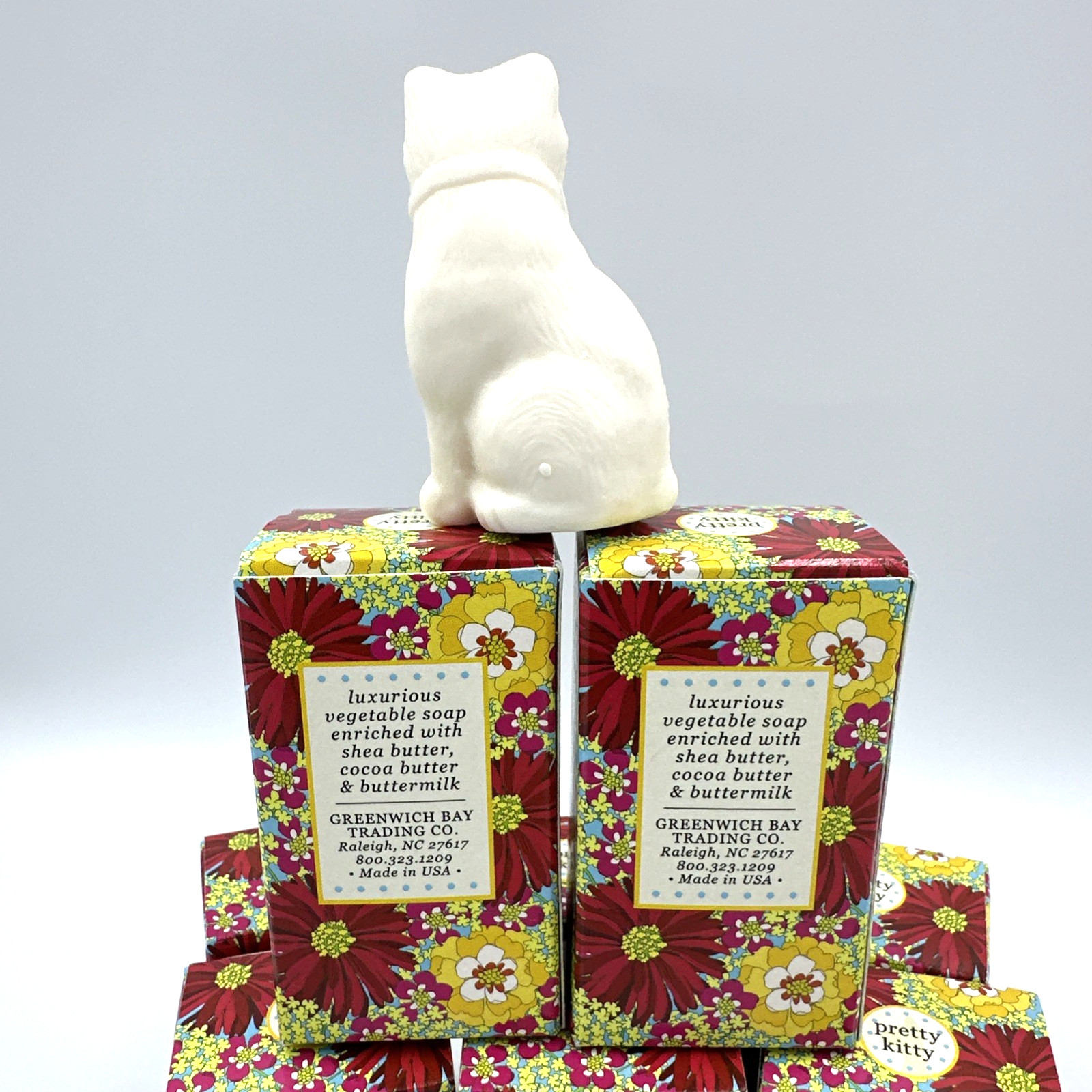 Greenwich Bay Pretty Kitty Sculpted Soap Lot Of 8 (1.2oz Each) 2.5 x 1.5 Inch