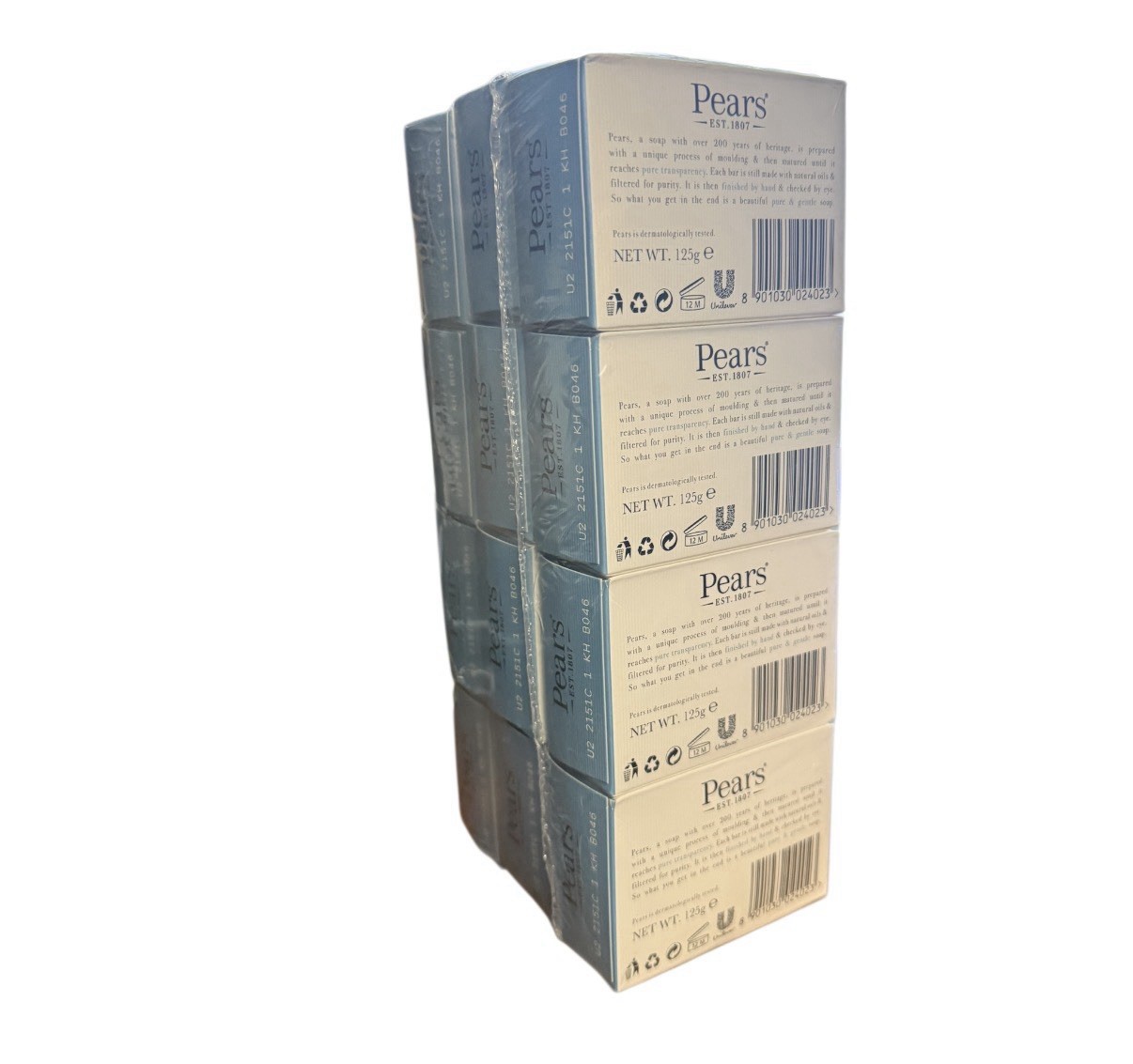 pears transparent soap Pure & Gentle With Mint Extracts {PACK OF 12} 125g Each