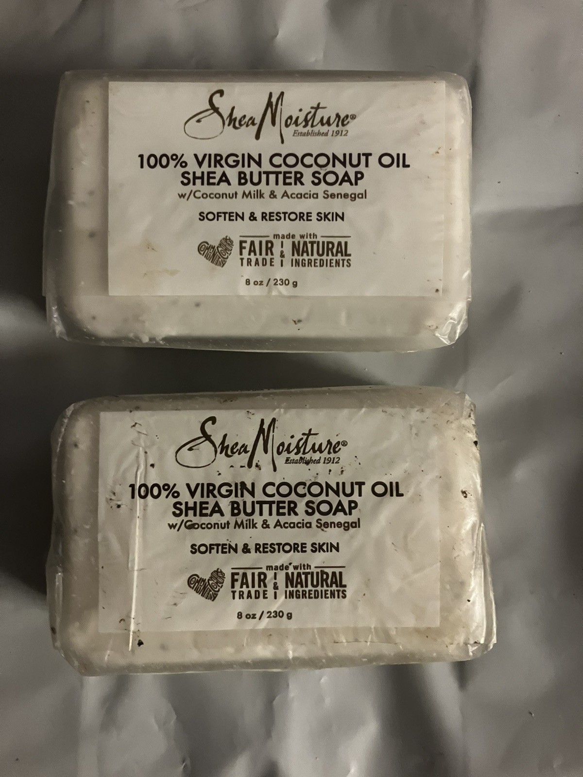 Lot of 4 Shea Moisture BAR SOAPS*8 oz.*MIXED LOT*100% Virgin & Coconut Hibiscus