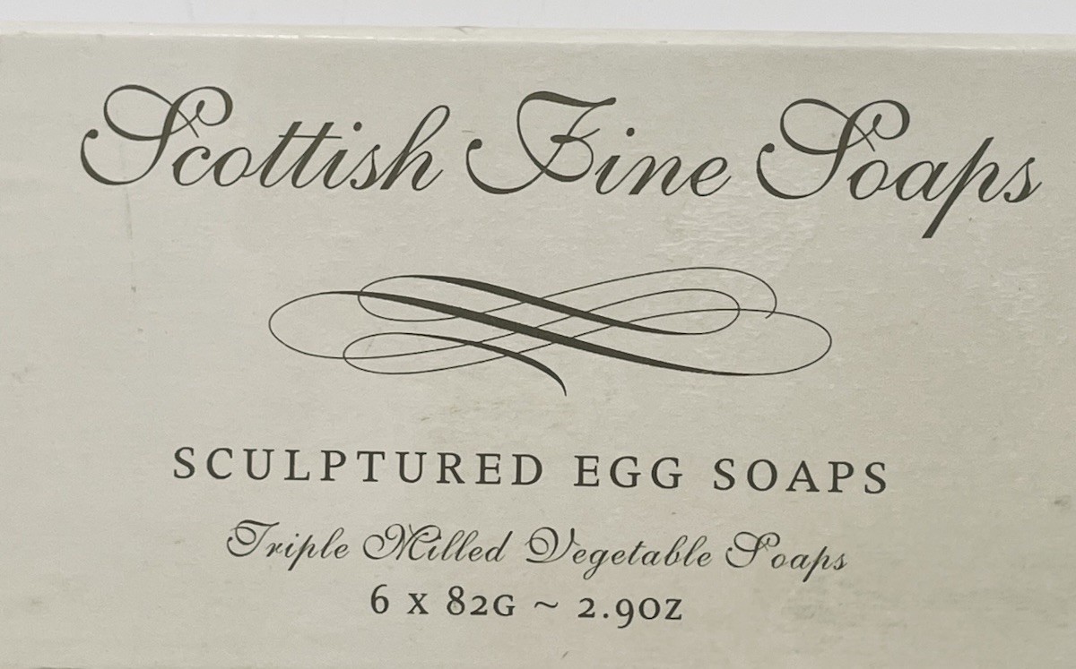 Scottish Fine Soaps Sculptured Eggs Triple Milled Vegetable Soap 6 Piece VTG NEW