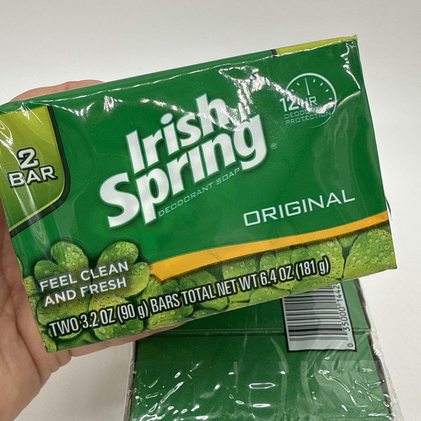 Irish Spring Original Scent Bar Soap 3.2 oz – 2 Packs – NEW SEALED 4 Bars Total