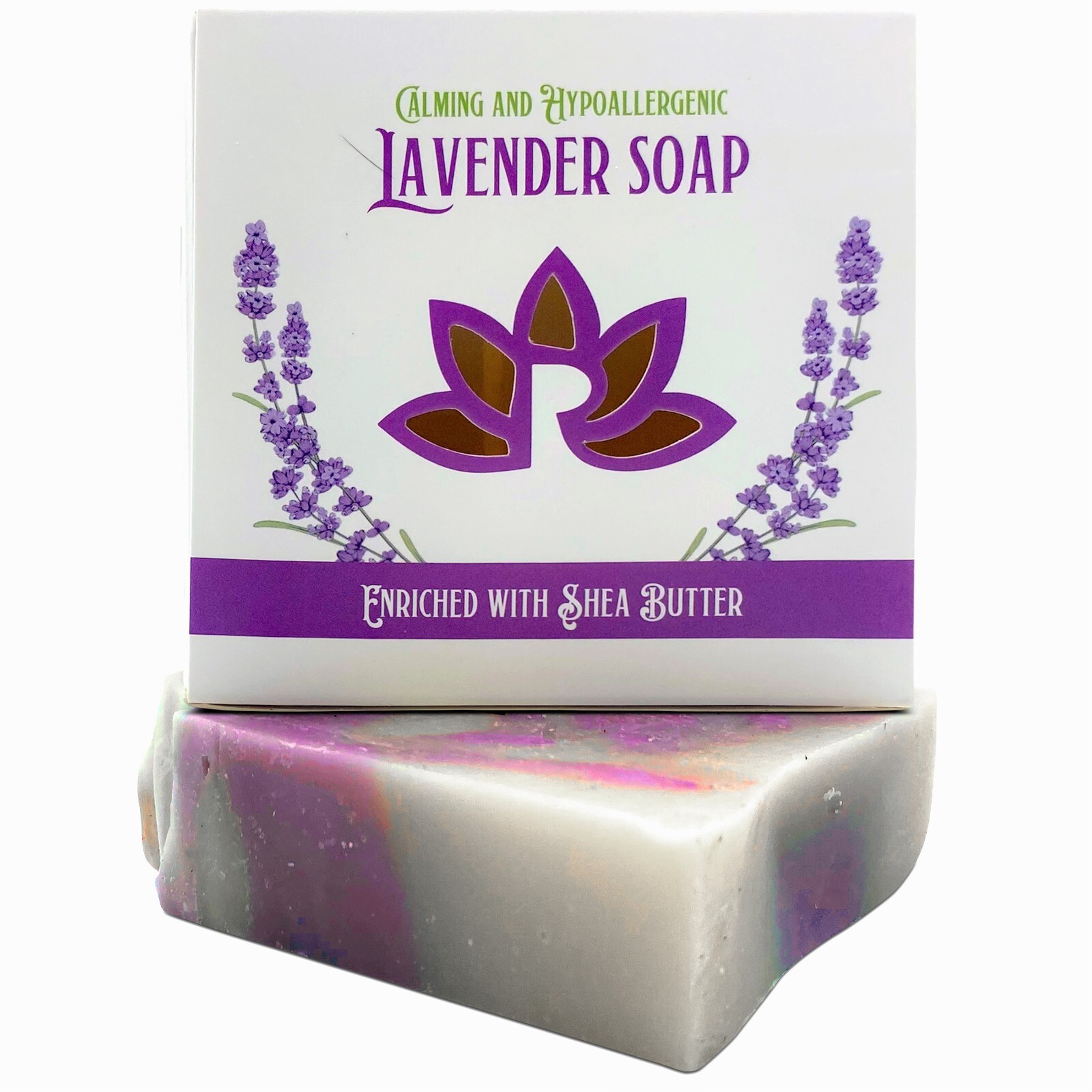 1 Vegan Lavender Natural Cold Processed Soap – Handmade with Lavender French Oil