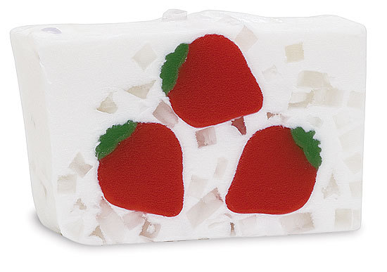 PRIMAL ELEMENTS STRAWBERRIES 6.0 OZ. VEGETABLE GLYCERIN BAR SOAP HANDMADE