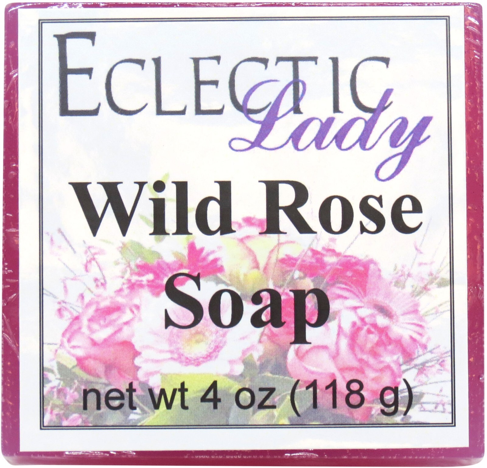 Wild Rose Glycerin Soap by Eclectic Lady, 4 oz Bar