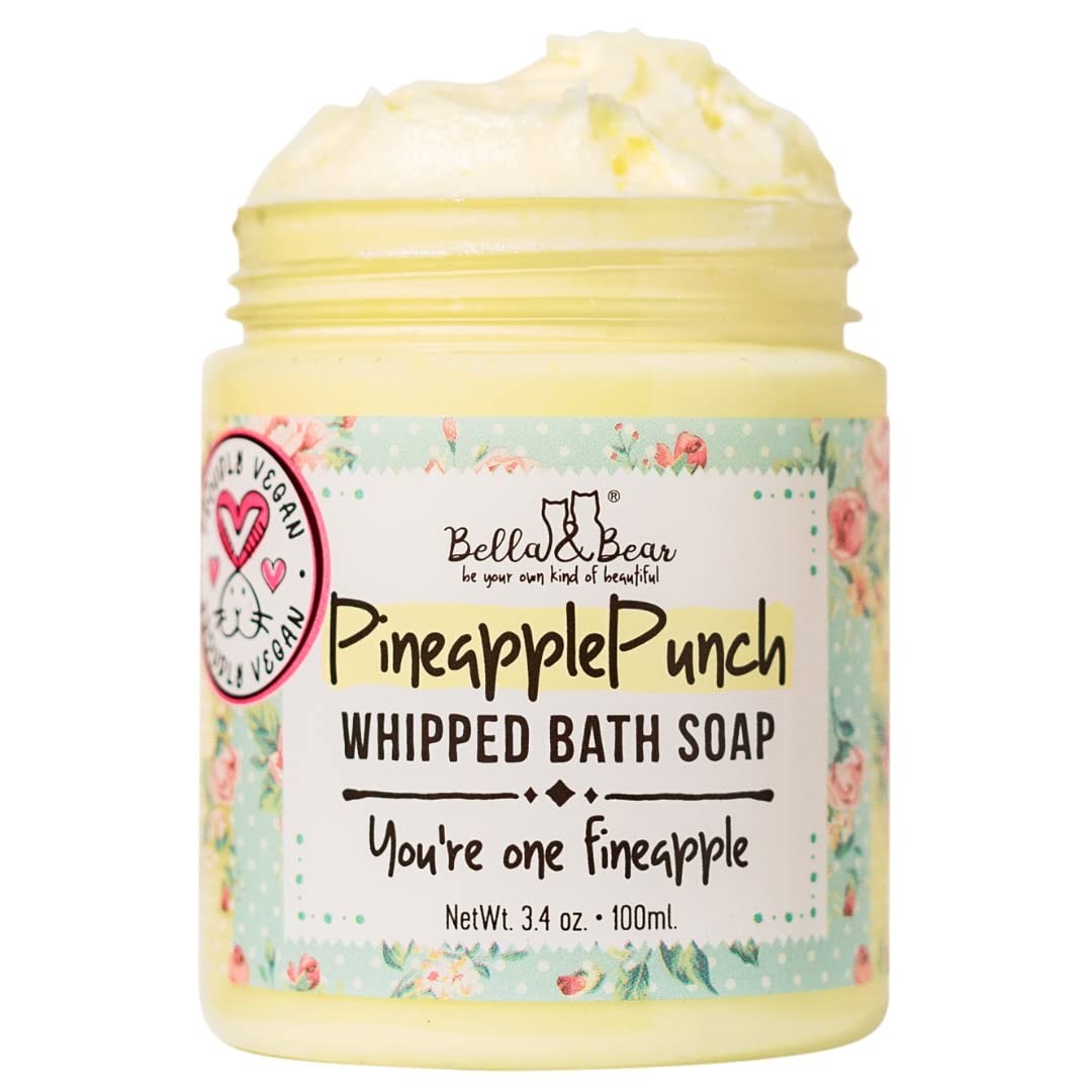 Bella & Bear Pineapple Whipped Soap – Paraben Free – Cruelty-Free Body Wash …