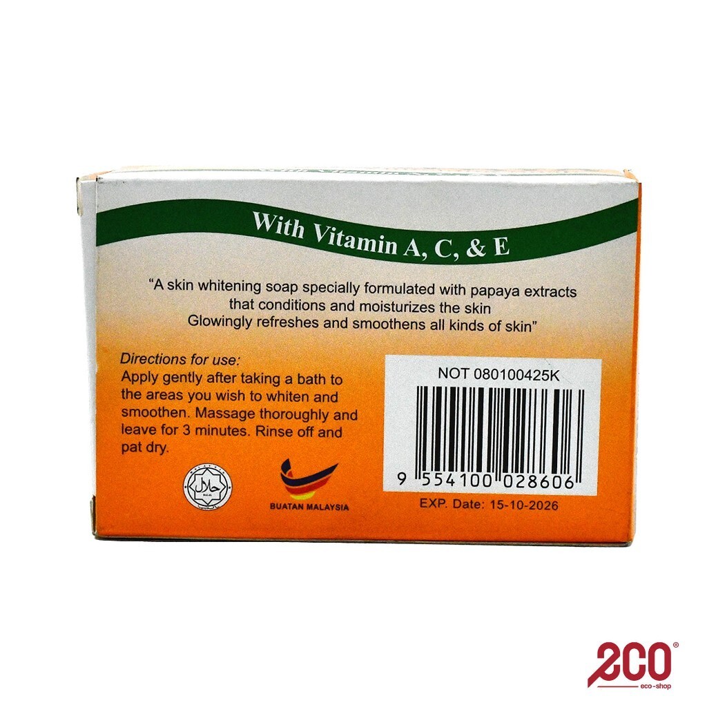 6 Bars x 100g Papaya Whitening Soap