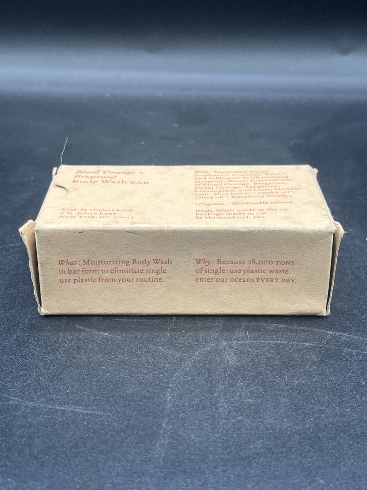 Humankind Blood Orange and Bergamot Body Wash Bar NEW