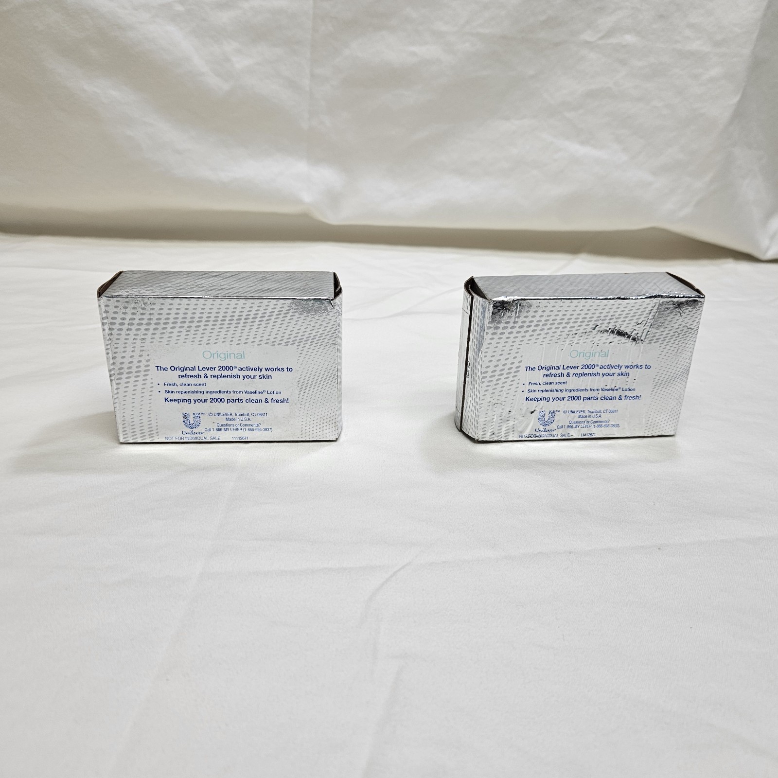 Lever 2000 with Vaseline Petroleum Jelly Origial Scent. Unused 2 Bars