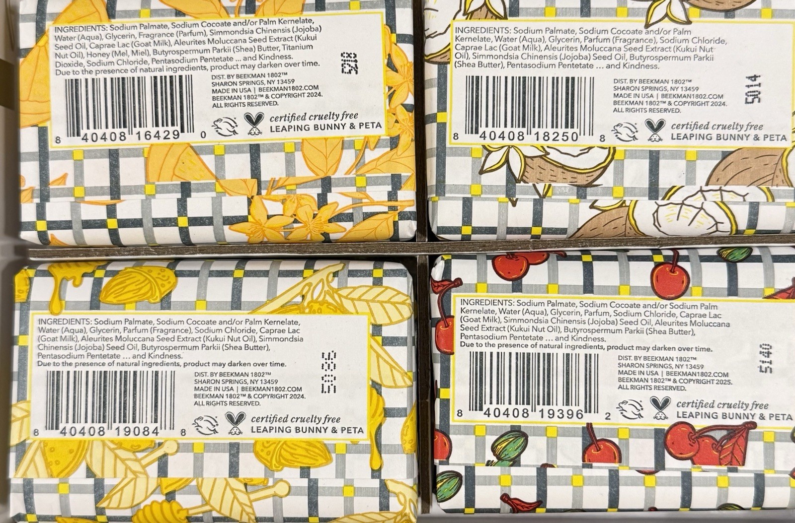 Beekman 1802 – 4 Scent Goat Milk Soap Bar Set 4 x 3.5 oz Gift Box
