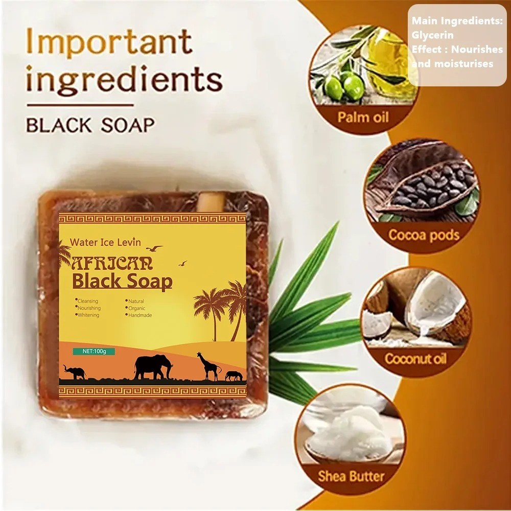 African Black Soap PREMIUM QUALITY Organic Unrefined 100% Pure Natural