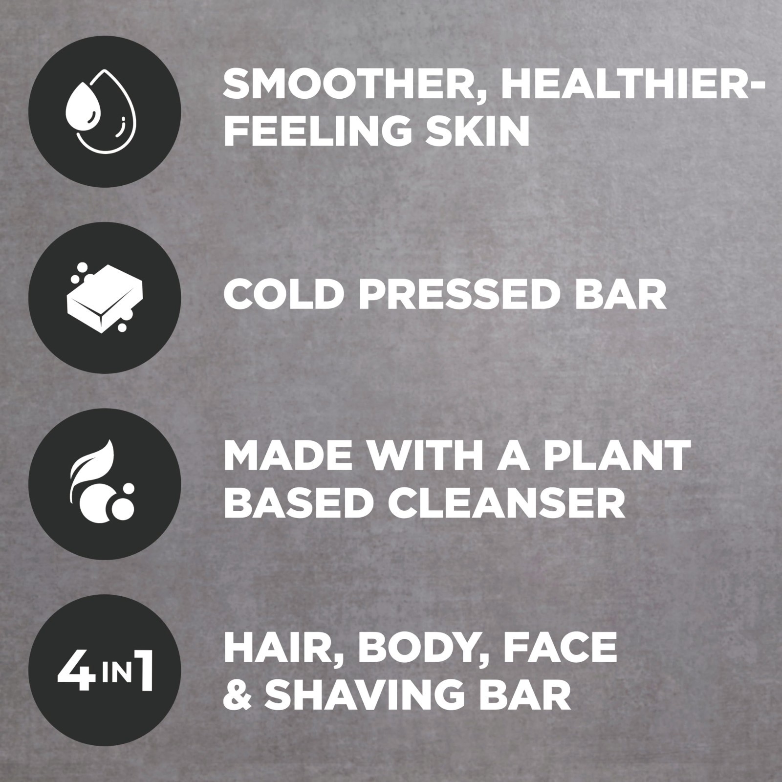 Cleansing Bar Soap 4 Count – Charcoal & Clove Oil, 4-in-1 Hair, Body, Face & Sha