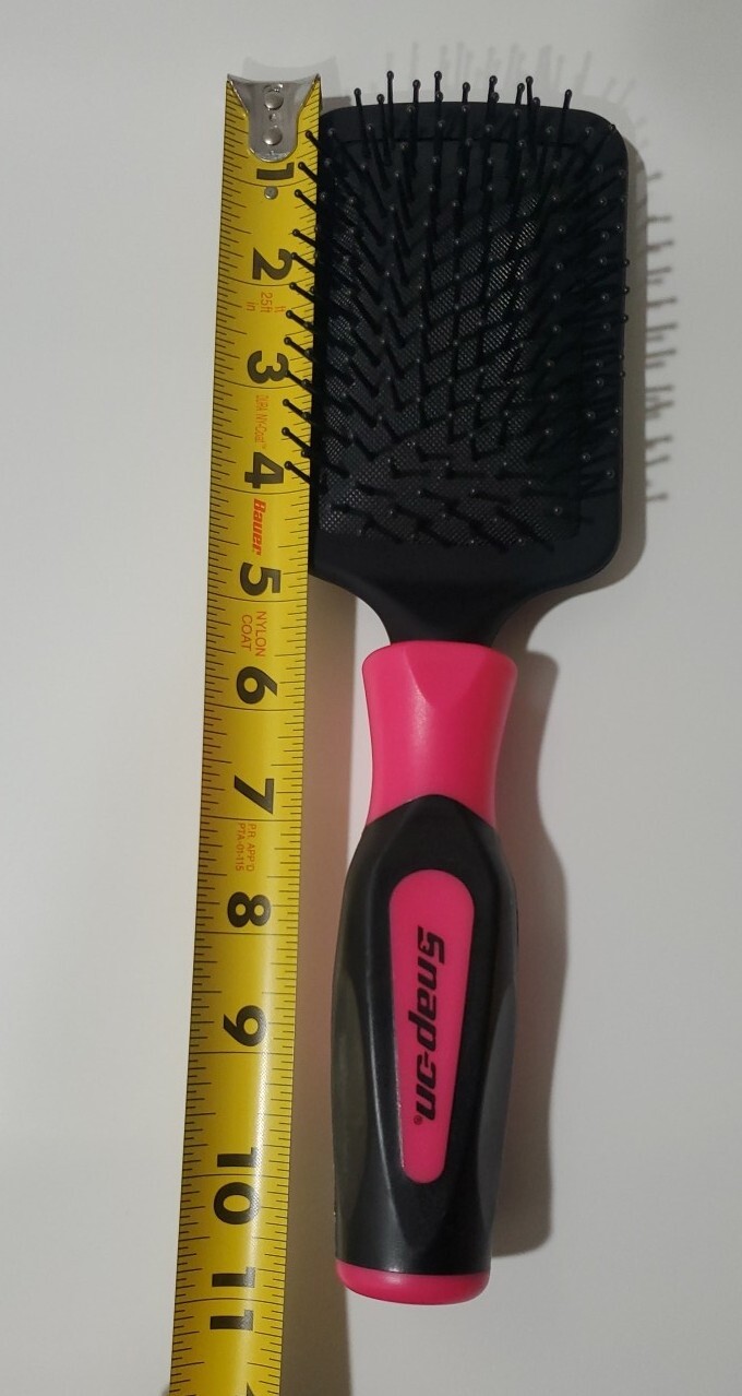Snap On Tools HEAVY DUTY HAIR BRUSH hard handle inspired PINK / BLACK NEW!!!!!!!