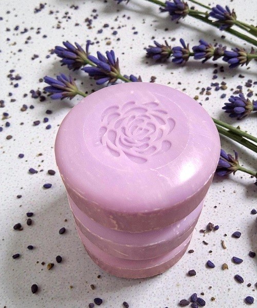 Alchimia Gift Box Set of 3 Lavender Luxury Vegetable Soap Bars, Made In Italy