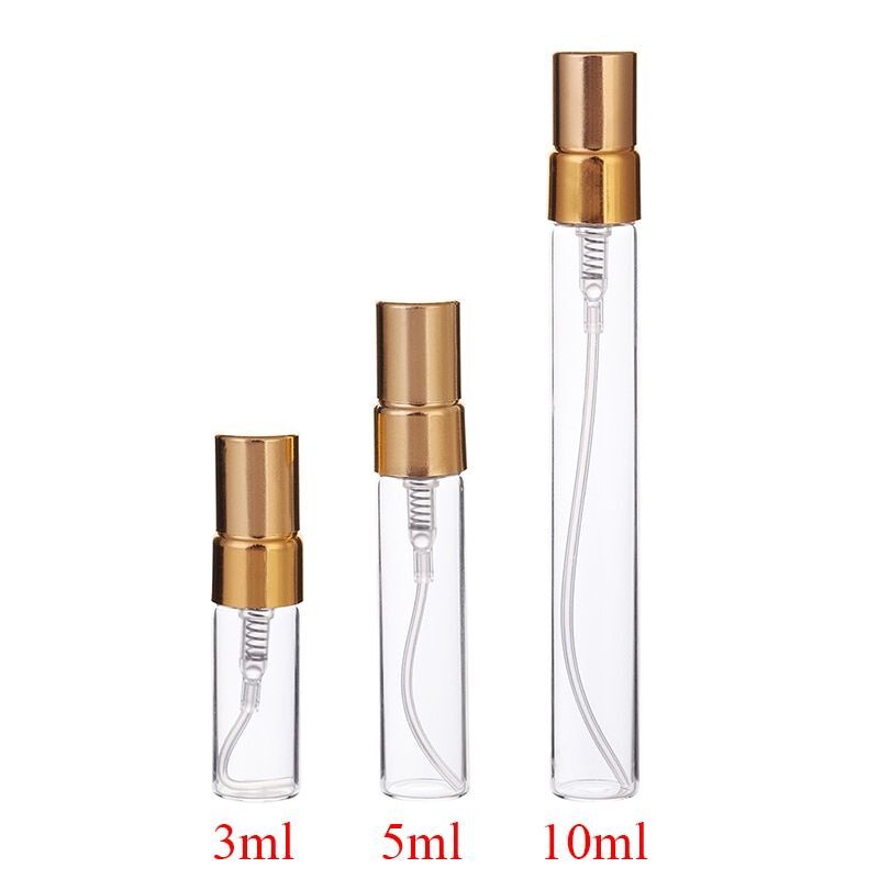 3pcs 3ml – 10ml Refillable Aluminum Nozzle Perfume Scent Spray Container Bottle