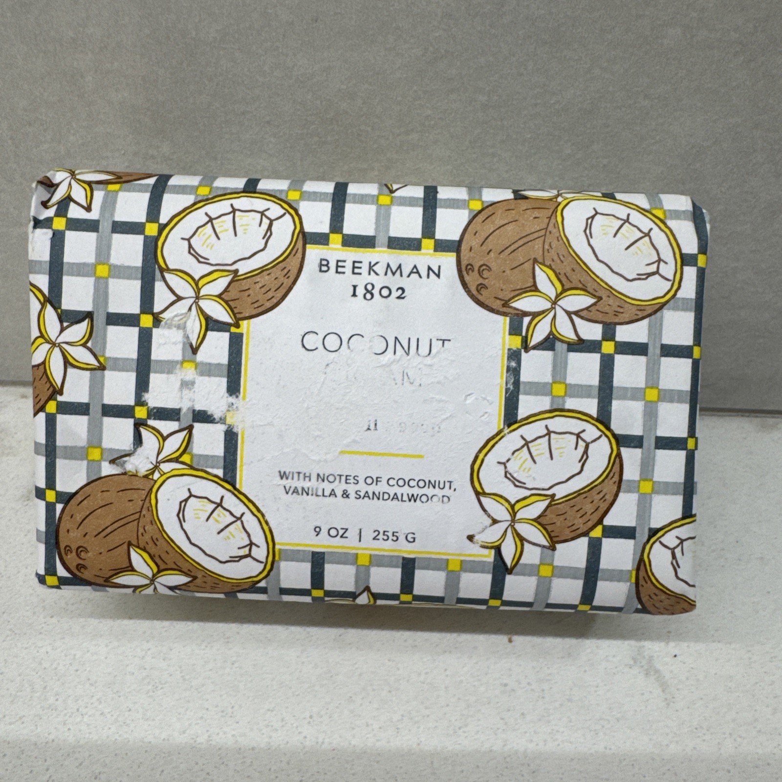 NEW BEEKMAN 1802 Coconut Cream Goat Milk Bar Soap Full Size 255g/9g