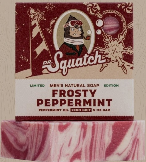 6 pk DR. SQUATCH Men’s Natural SOAP FROSTY PEPPERMINT 5 oz Limited Edition L@@K!