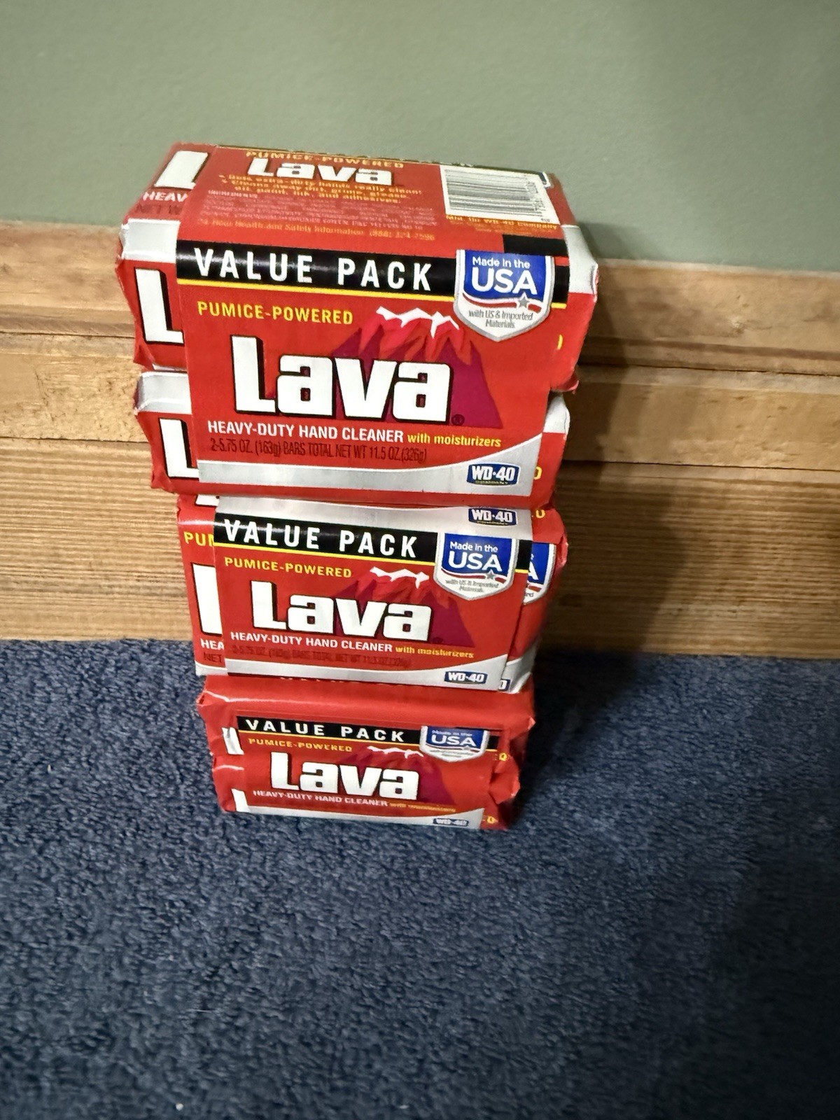 Lava Hand Soap 5.75 oz Bar Heavy Duty Pumice Powered Cleaner, WD40 . 6 Bars