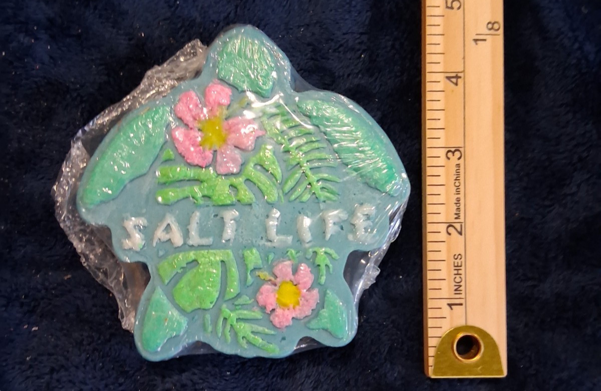 Handcrafted Sea Turtle Goat’s Milk Soap Bar Watermelon Scented Salt Life Design