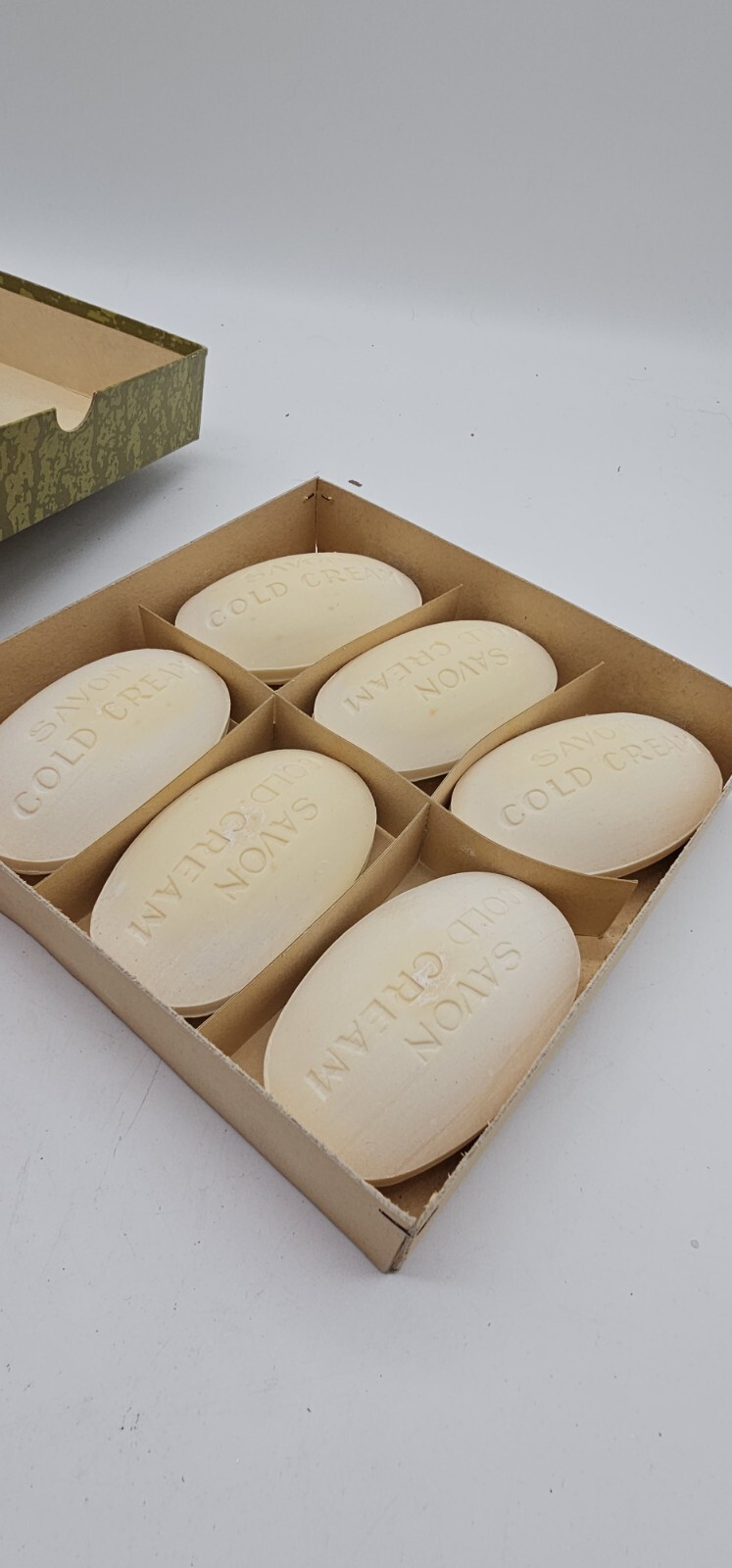 Vintage Galeries Lafayette Cold Cream Adoucissant Soap 6 Bar Set Boxed NOS