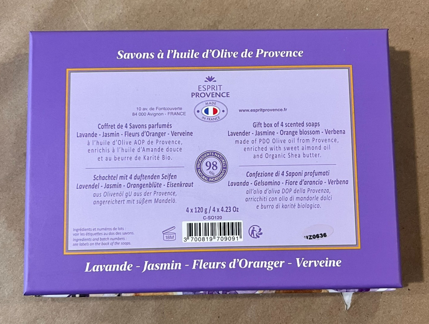 Savons a l’huile d’olive de Provence scented soaps Made in France four pack NEW!